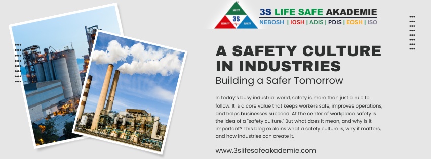 Promoting a Safety Culture in Industries - 3S Life Safe Akademie Banner