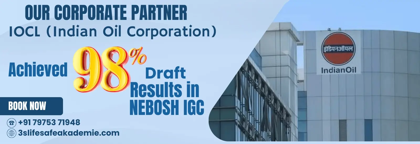 NEBOSH Training Collaboration with IOCL at 3S Lifesafe Akademie - Advancing Workplace Safety Standards
